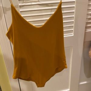 Gaza mustard tank top bodysuit